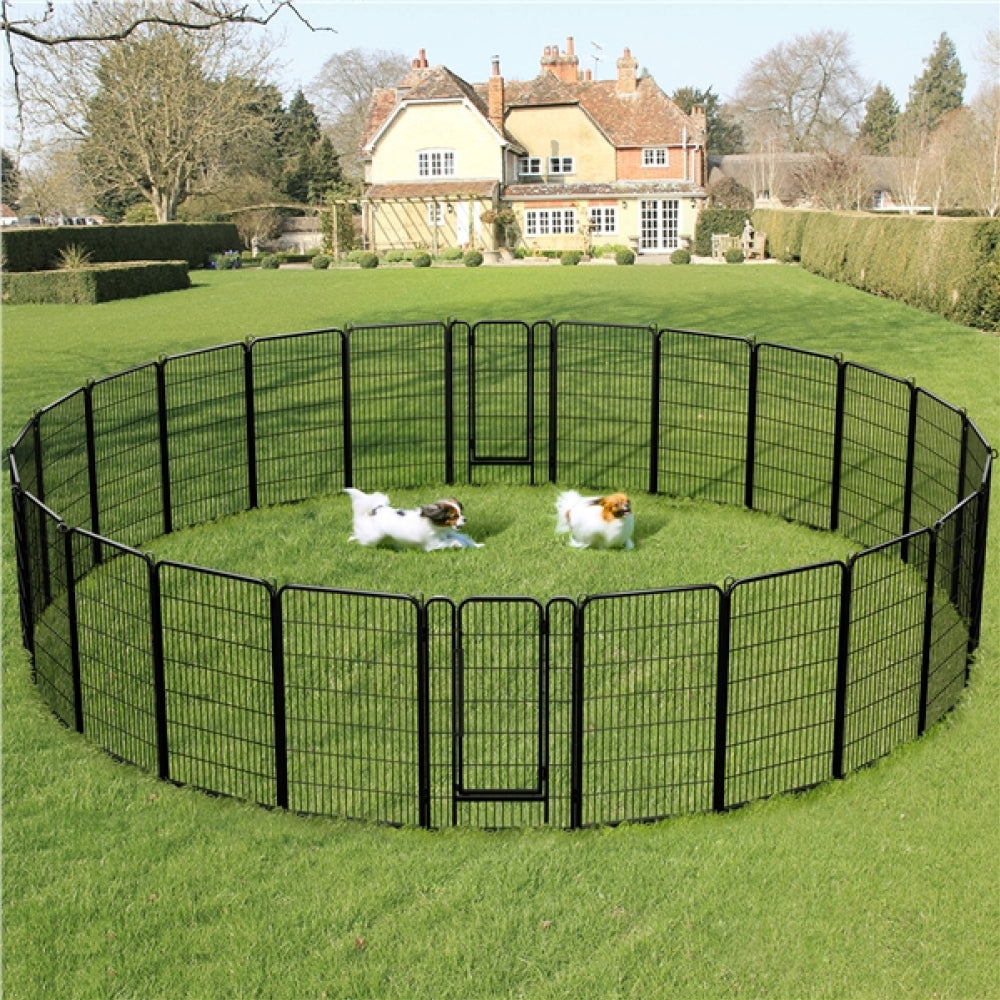 Set of 4 - 47.5″ Tall Dog Playpen Panels Metal Pet Fence Exercise Barrier
