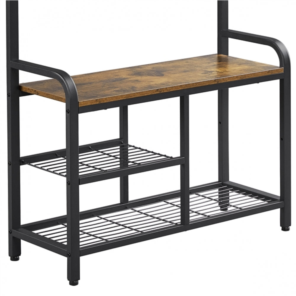 72” H Multifunctional Hall Tree with Bench & Shoe Storage