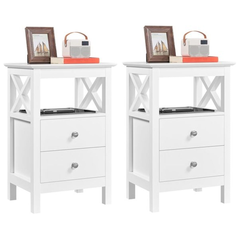 2x Side Table Nightstand End Table