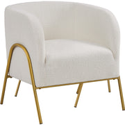 Contemporary Accent Armchair with Gold-tone Metal Legs