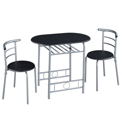 Modern Round Dining Table Set for 2 Dining Chairs