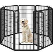 120cm Tall 8 Panels Dog Playpen Panels Foldable Metal Pet Fence