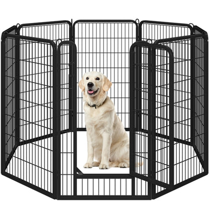 120cm Tall 8 Panels Dog Playpen Panels Foldable Metal Pet Fence