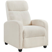Upholstered  Recliner Boucle Recliner Sofa Adjustable Modern Single Reclining Chair