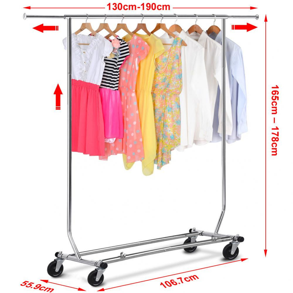 Heavy Duty Adjustable Foldable Clothes Rack Garment Rack Clothes Organizer