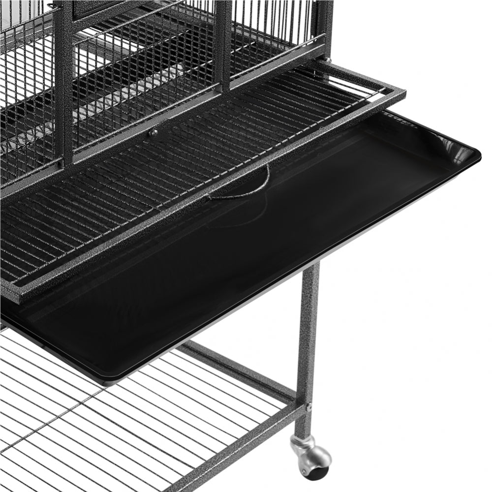 53.5″H Mobile Large Parrot Cage w/ Stand Bird Cage