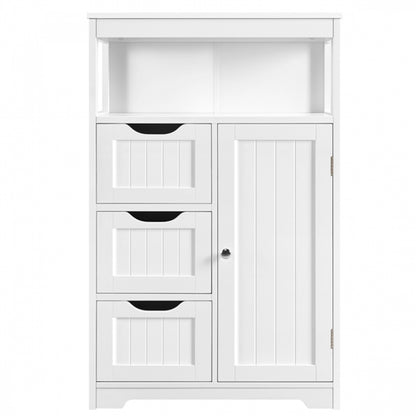 Bathroom Floor Cabinet MDF Wooden Storage Organizer w/ Drawers
