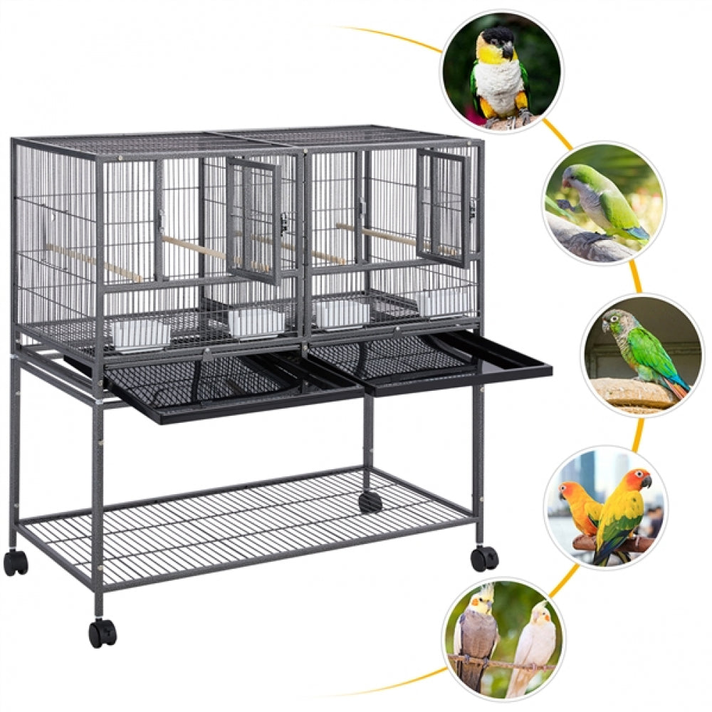 Stackable Wide Bird Cage Divided Breeder Cage