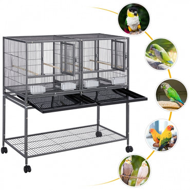 Stackable Wide Bird Cage Divided Breeder Cage