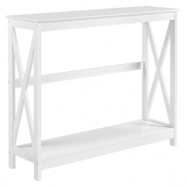 2-Tier X-Design Console Table  Industrial Side Console Table End Table