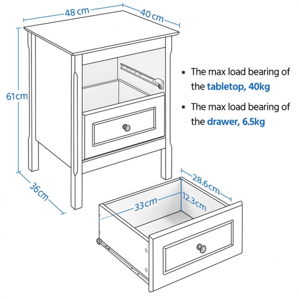 1 Pair End Tables Side Table Nightstand