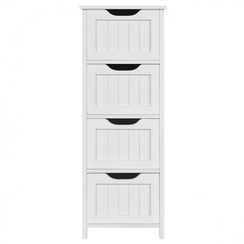Bathroom Floor Cabinet Wooden Side Storage Organizer