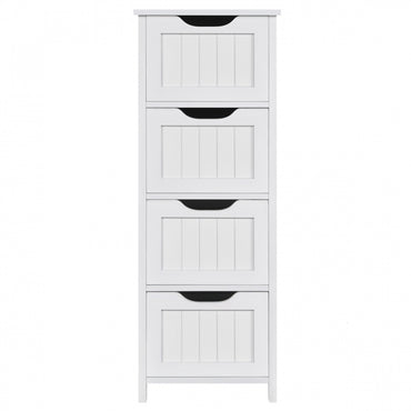 Bathroom Floor Cabinet Wooden Side Storage Organizer