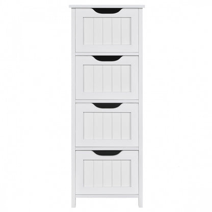 Bathroom Floor Cabinet Wooden Side Storage Organizer