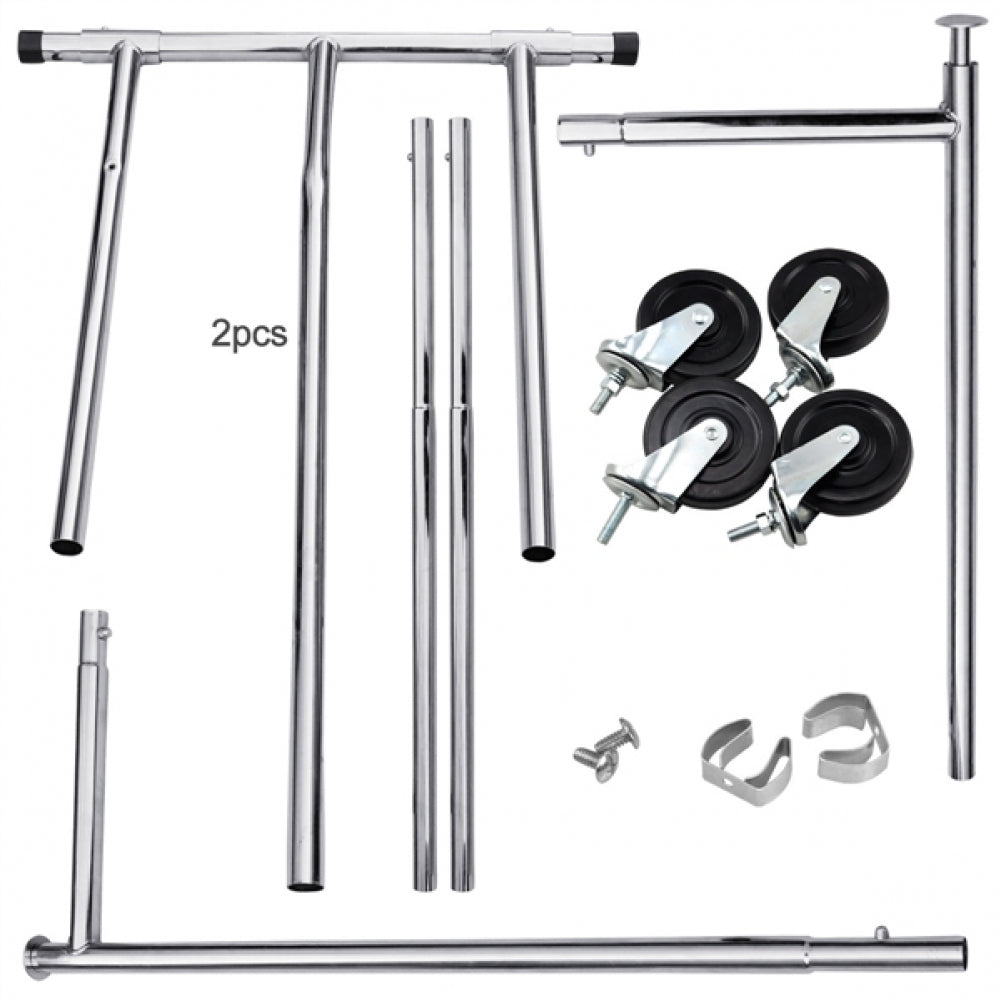 Heavy Duty Adjustable Foldable Clothes Rack Garment Rack Clothes Organizer