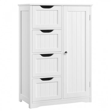 Large Wooden Bathroom Storage Cabinet Freestanding Floor Cabinet