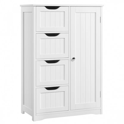 Large Wooden Bathroom Storage Cabinet Freestanding Floor Cabinet