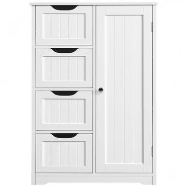 Large Wooden Bathroom Floor Cabinet