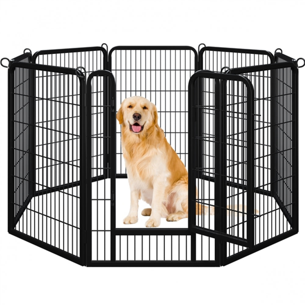 8 Panels Dog Playpen 100cm Tall Dog Pen Dog Fence