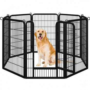 8 Panels Dog Playpen 100cm Tall Dog Pen Dog Fence
