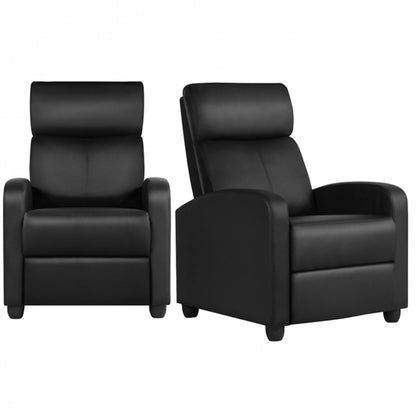 1 pair PU Leather Recliner Chairs