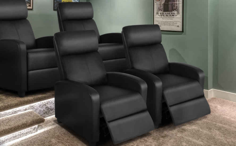 1 pair PU Leather Recliner Chairs Armchair