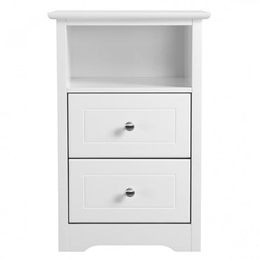 End Table with 2 Drawers and 1 Cubby Side Table Night Stand