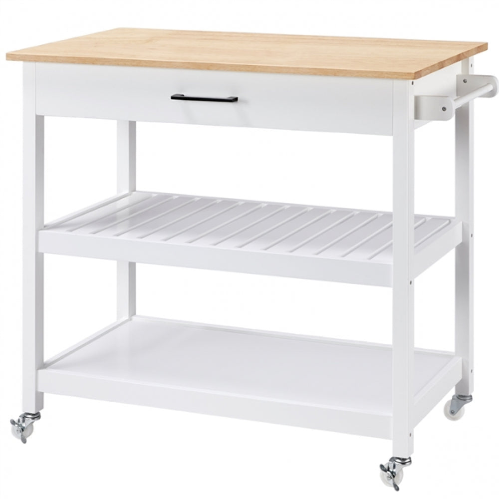 Kitchen Island Cart on Wheels 40’’ W Minimalist Kitchen Cart