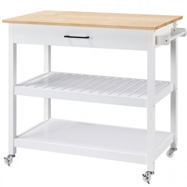 Kitchen Island Cart on Wheels 40’’ W Minimalist Kitchen Cart