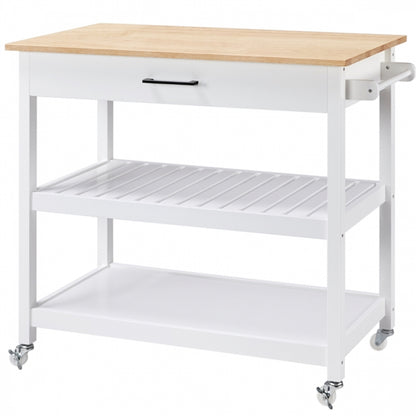 Kitchen Island Cart on Wheels 40’’ W Minimalist Kitchen Cart
