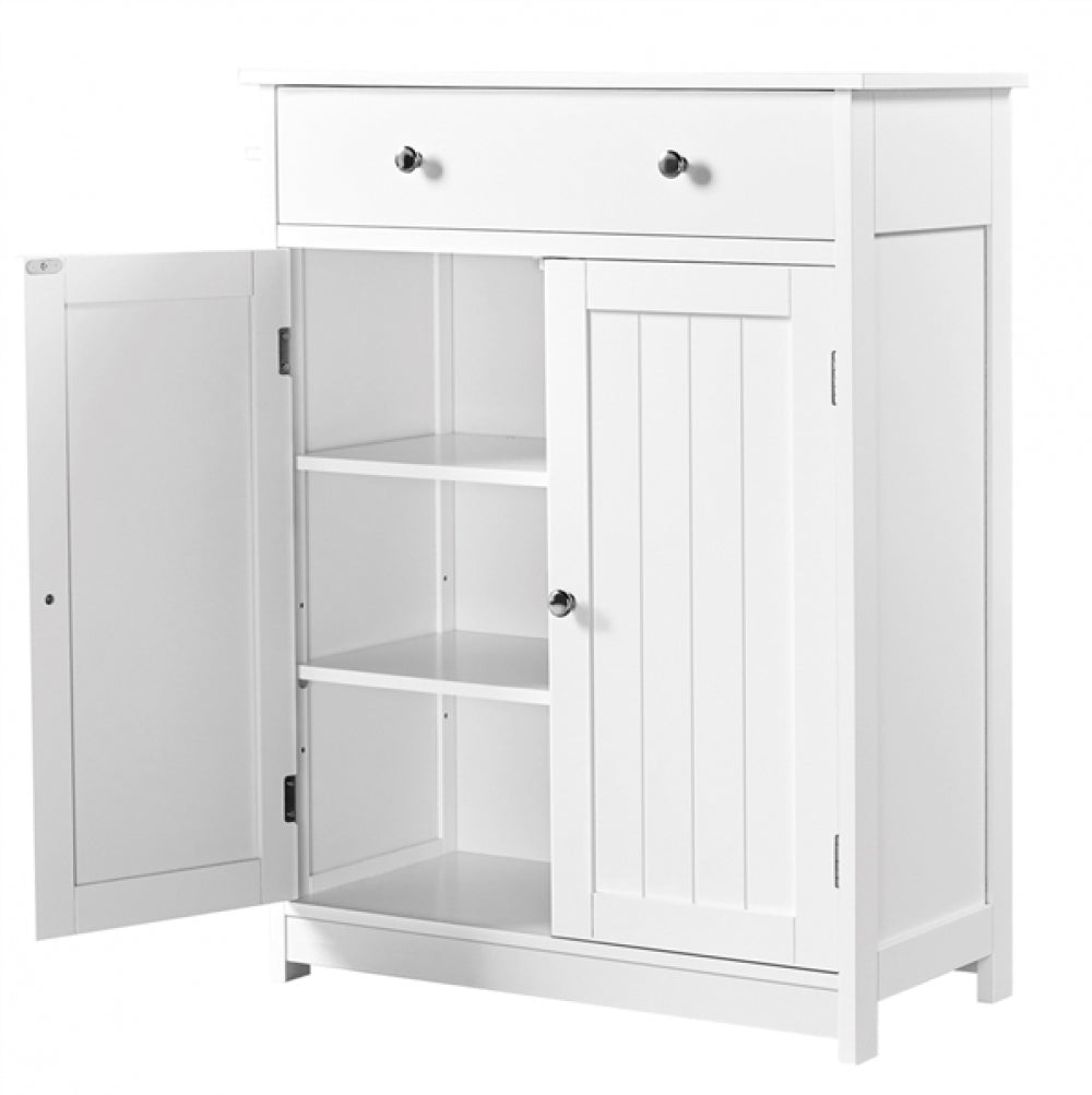 Free-Standing Bathroom Cabinet Storage Cabinet with 1 Drawer 2 Doors