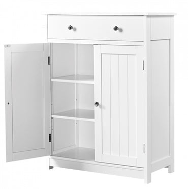 Free-Standing Bathroom Cabinet Storage Cabinet with 1 Drawer 2 Doors