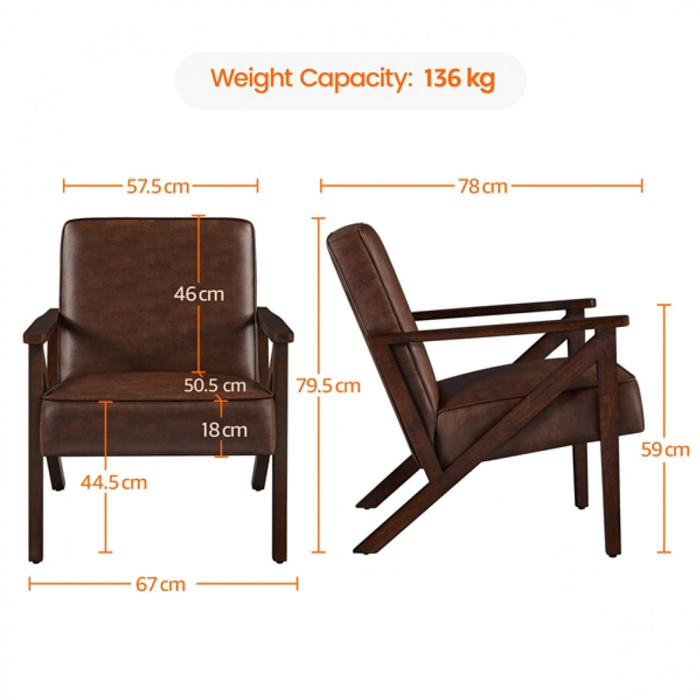 2pcs Accent Chair Armchair Lounge Chair