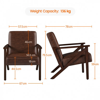 2pcs Accent Chair Armchair Lounge Chair