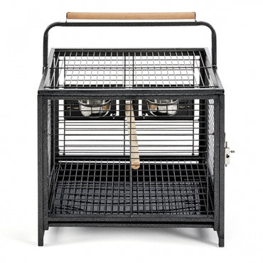 26" Wrought Iron Travel Bird Cage Carrier for Small to Medium Sized Birds