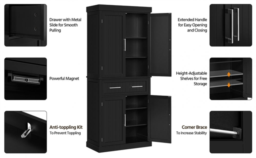 Kitchen Pantry Cabinet Tall Pantry Cupboard