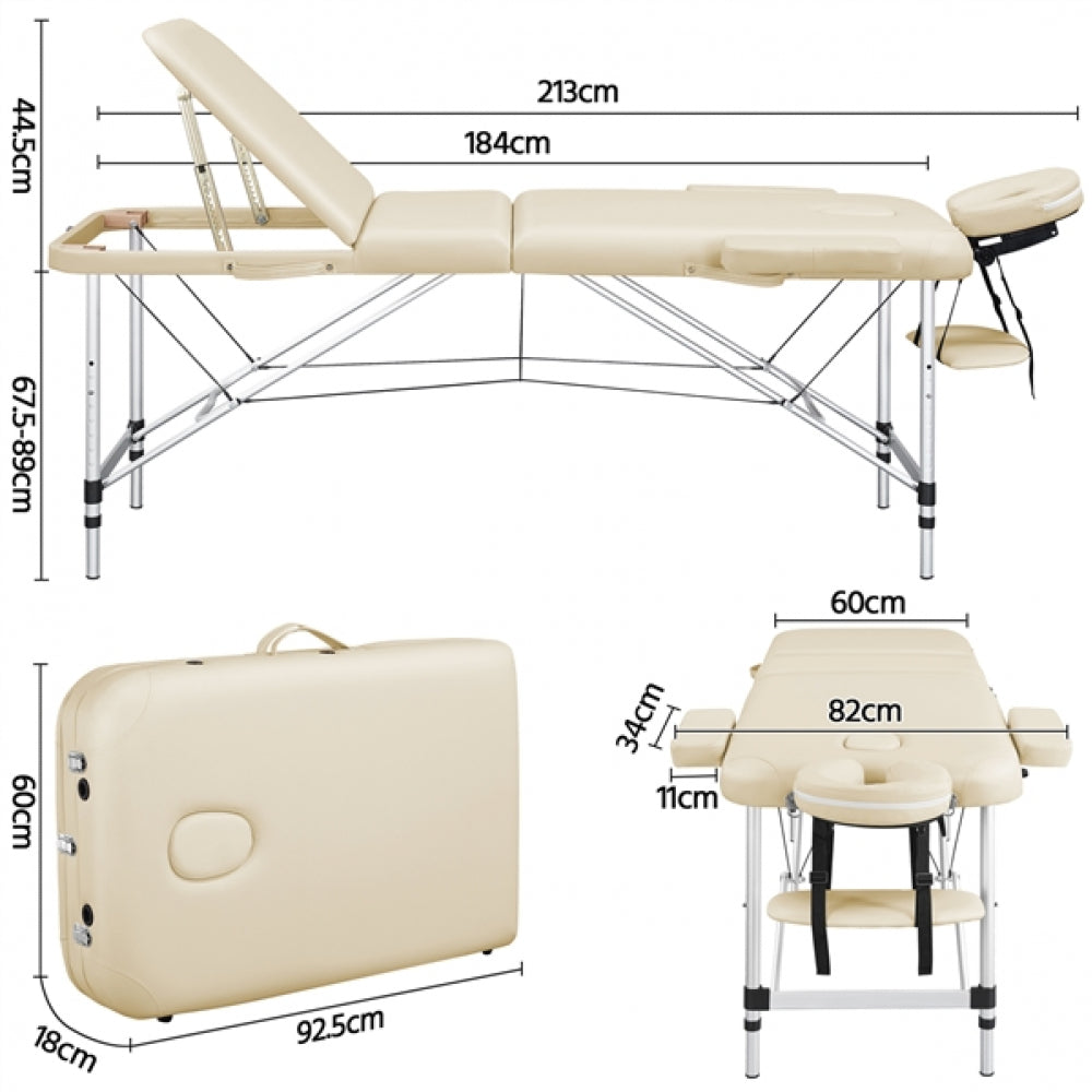Professional 3 Fold Massage Bed Adjustable Massage Equipment