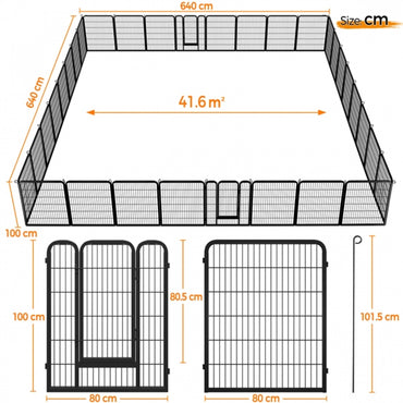 32x Panel Heavy Duty Dog Playpen Dog Pen