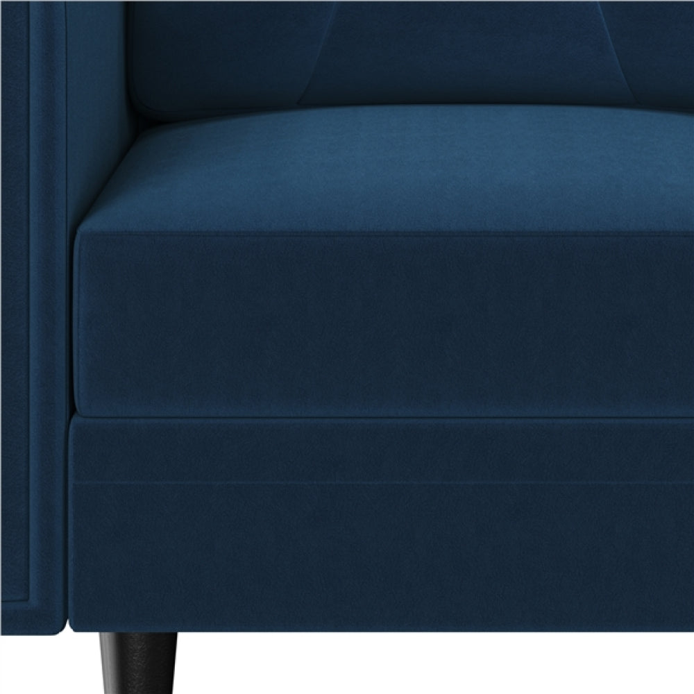 Velvet Upholstered Corner Sofa Set