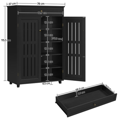 5-Tier & 1 Drawer Shoe Storage Cabinet