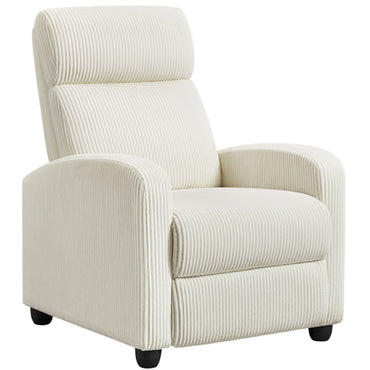 Recliner Chair Corduroy Recliner Sofa Adjustable Modern Single Reclining Chair