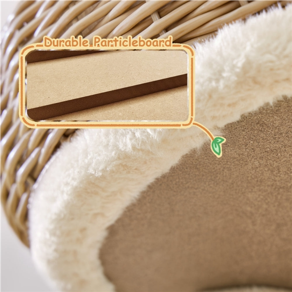 36″ Tall Rattan Cat Tree Cat House Cat Tower