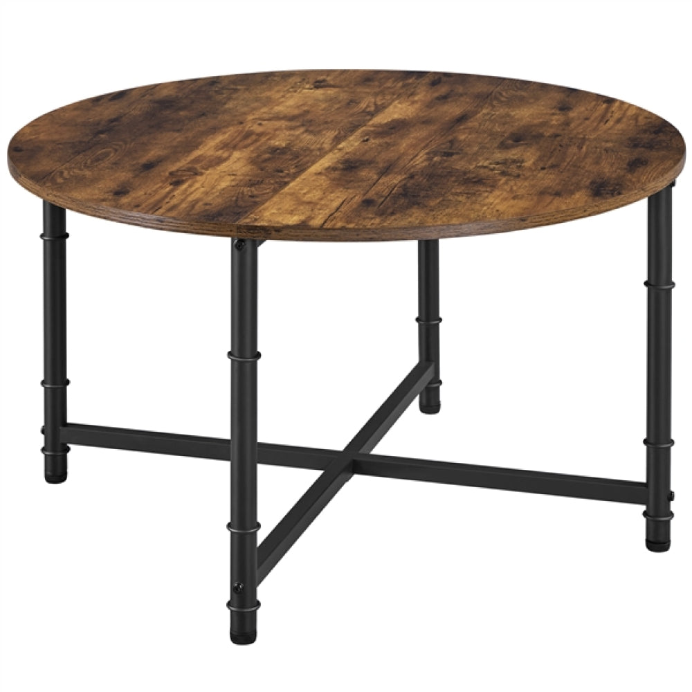 80cm Rustic Round Coffee Table Minimal Vintage Industrial Coffee Table