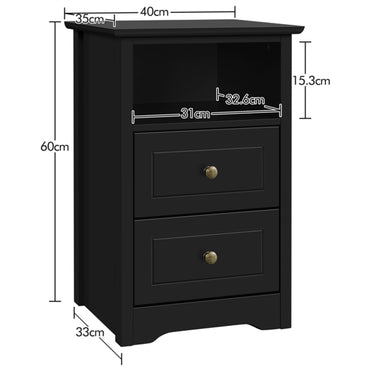 2 Drawer Bedside Table Sofa Side Table