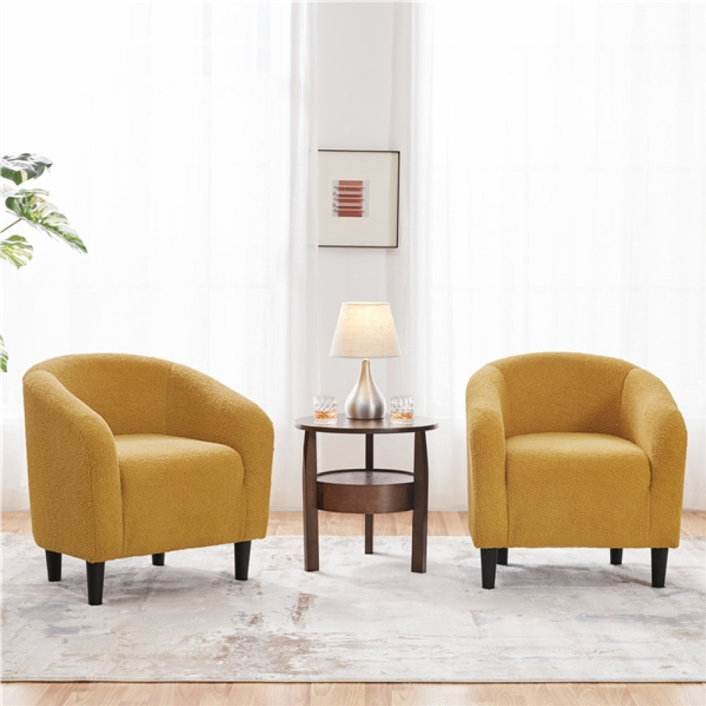 Boucle Club Chair Accent Barrel Chair Tub Chair