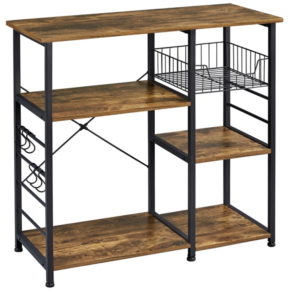 Vintage Kitchen Island Baker's Rack Utility Microwave Stand