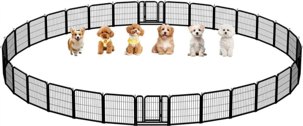 32pcs Dog Pen Metal Pet Playpen