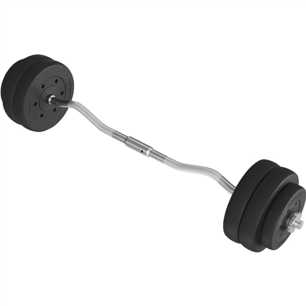 30 KG Home Gym Barbell Weight Set Detachable Curl Bar with Plates and Star Locks