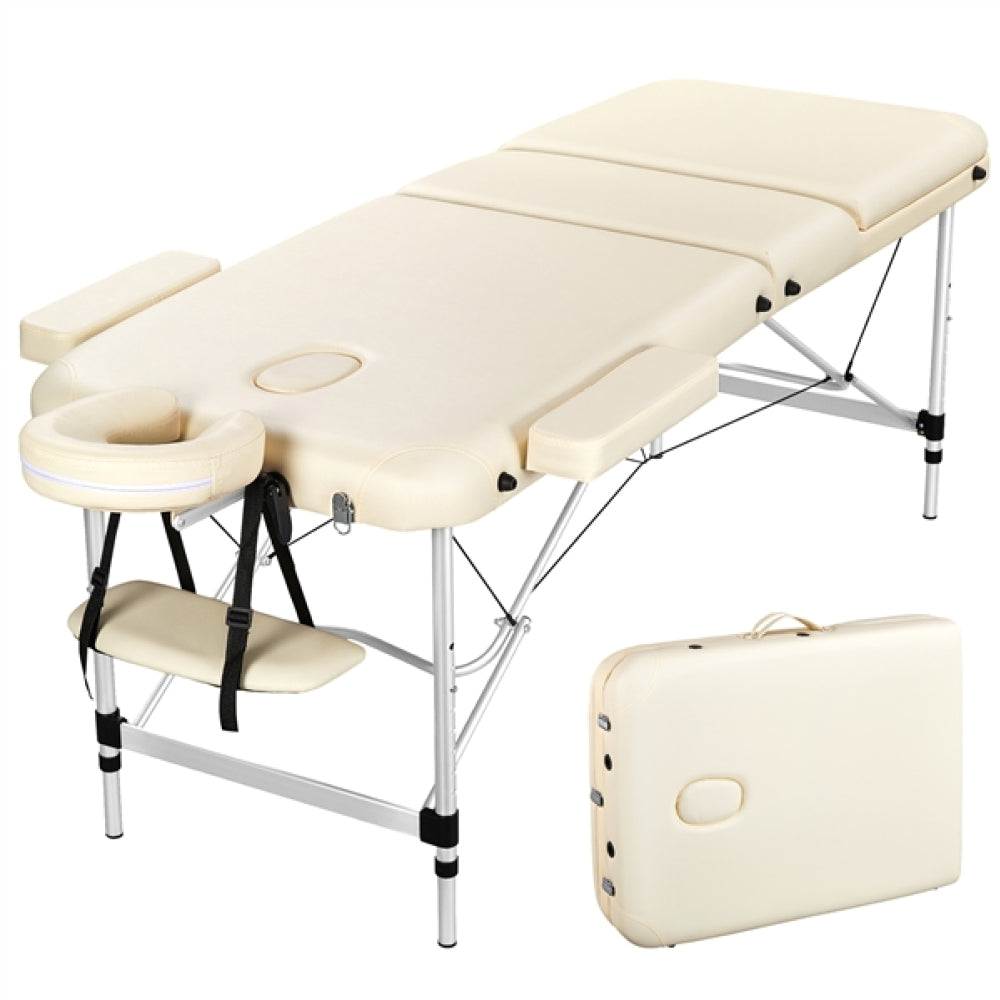 Adjustable 3 Fold Massage Bed Aluminum Alloy Massage Couch