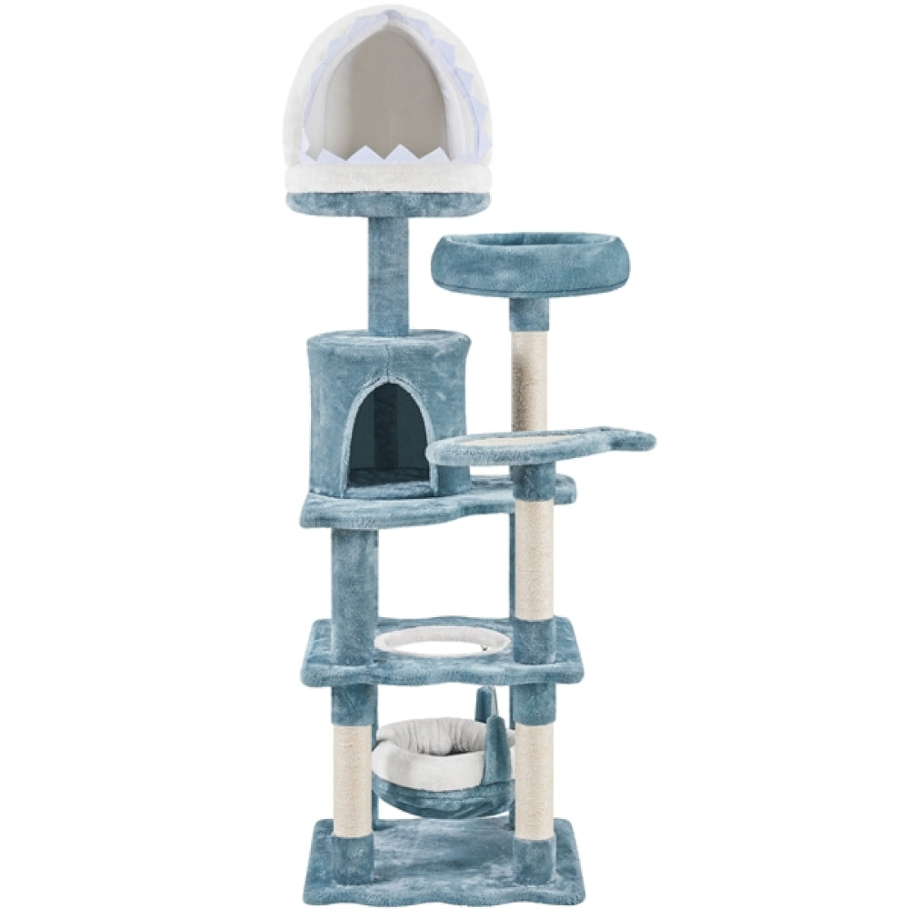Multi-Level Ocean-themed Cat Tree Cat Tower
